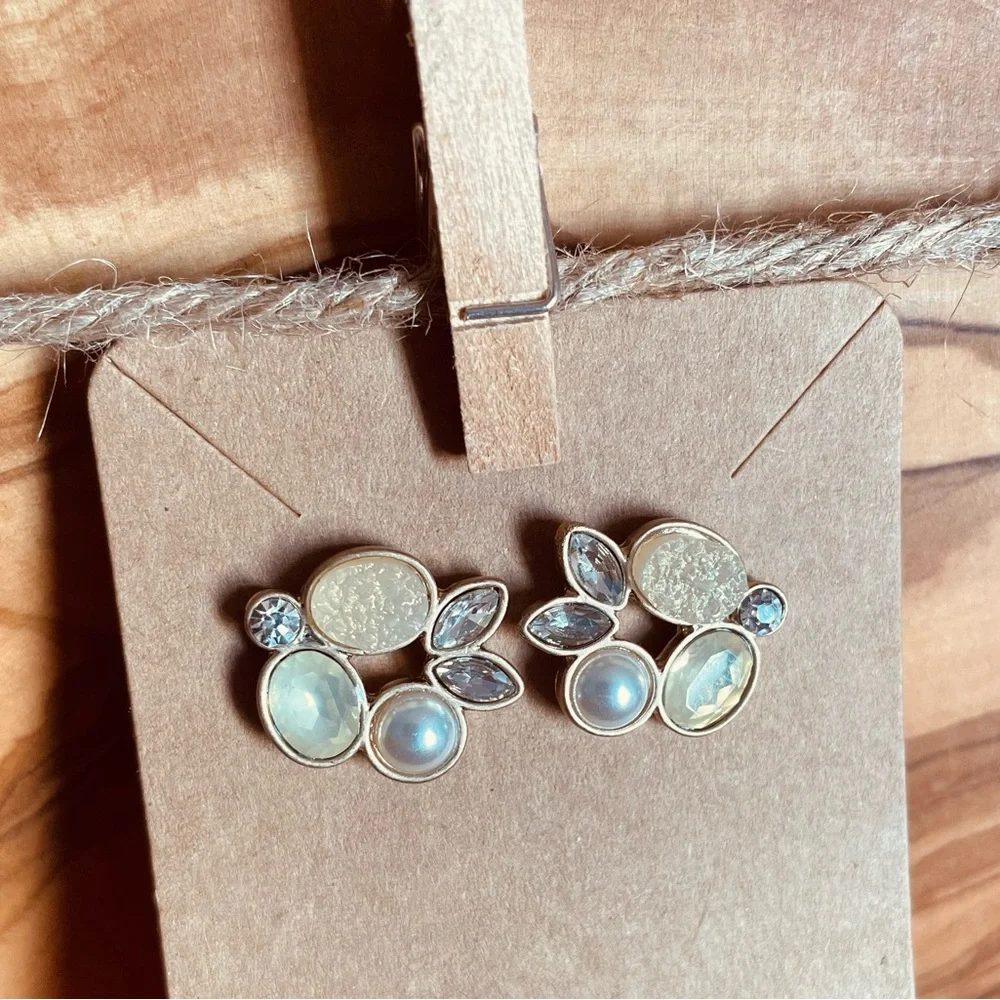 Vintage Cluster Stud Earrings